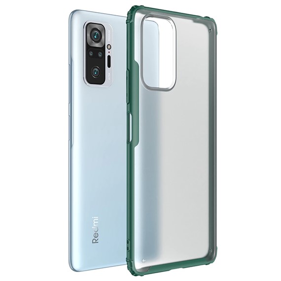 Microsonic Xiaomi Redmi Note 10 Pro Kılıf Frosted Frame Yeşil 1