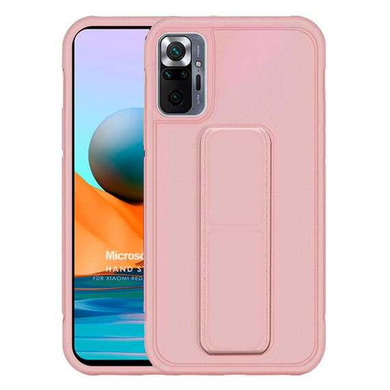 Microsonic Xiaomi Redmi Note 10 Pro Max Kılıf Hand Strap Rose Gold 1