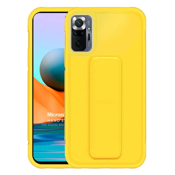 Microsonic Xiaomi Redmi Note 10 Pro Kılıf Hand Strap Sarı 1