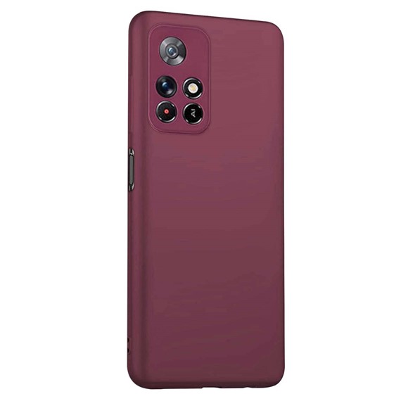 Microsonic Matte Silicone Xiaomi Redmi Note 11 Kılıf Mor 2