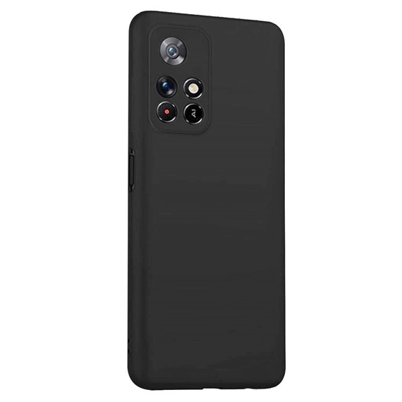 Microsonic Matte Silicone Xiaomi Redmi Note 11 Kılıf Siyah 2