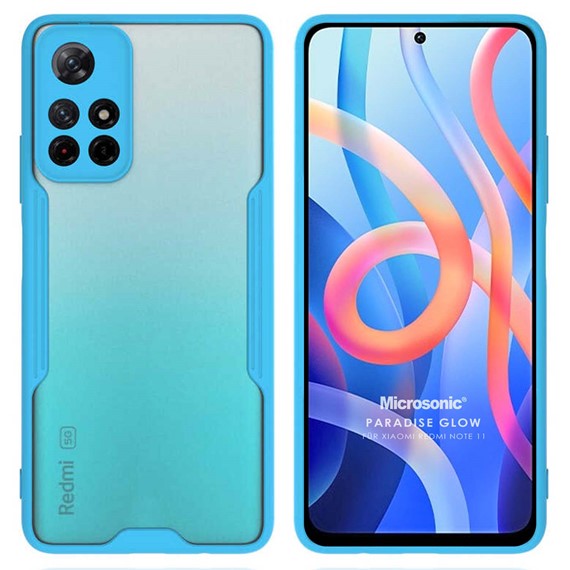 Microsonic Xiaomi Redmi Note 11 Pro Plus Kılıf Paradise Glow Turkuaz 1
