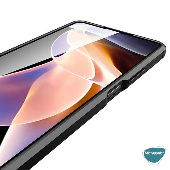 Microsonic Xiaomi Redmi Note 11 Pro Kılıf Deri Dokulu Silikon Siyah 3