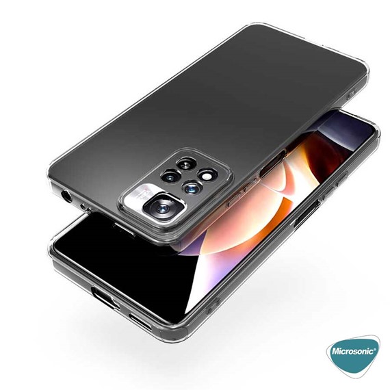 Microsonic Xiaomi Redmi Note 11 Pro Kılıf Transparent Soft Beyaz 4