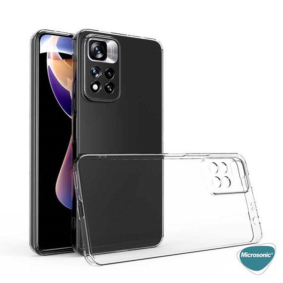 Microsonic Xiaomi Redmi Note 11 Pro Kılıf Transparent Soft Beyaz 6