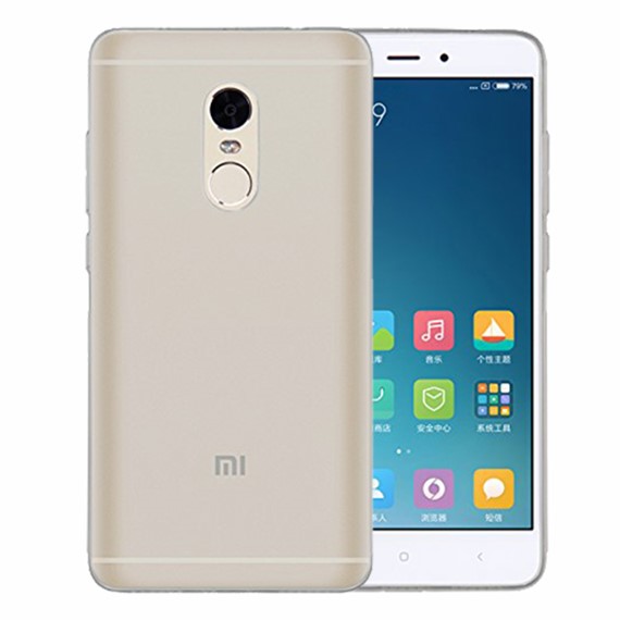 Microsonic Xiaomi Redmi Note 4X Kılıf Transparent Soft Beyaz 1