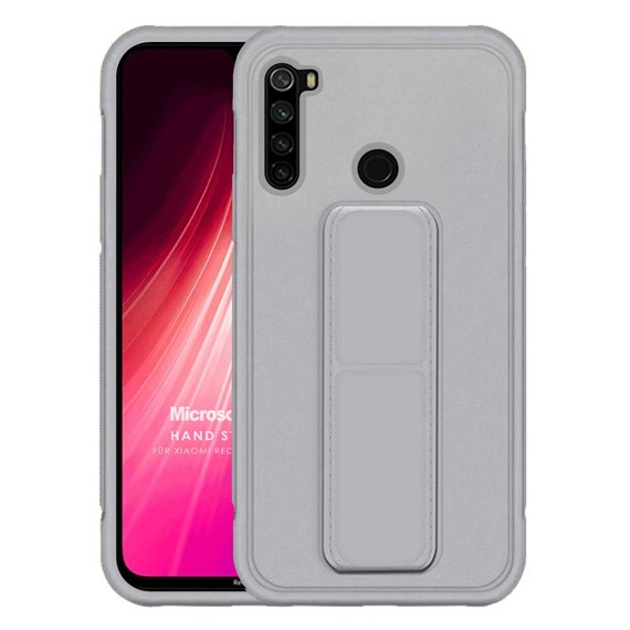 Microsonic Xiaomi Redmi Note 8 Kılıf Hand Strap Gri 1