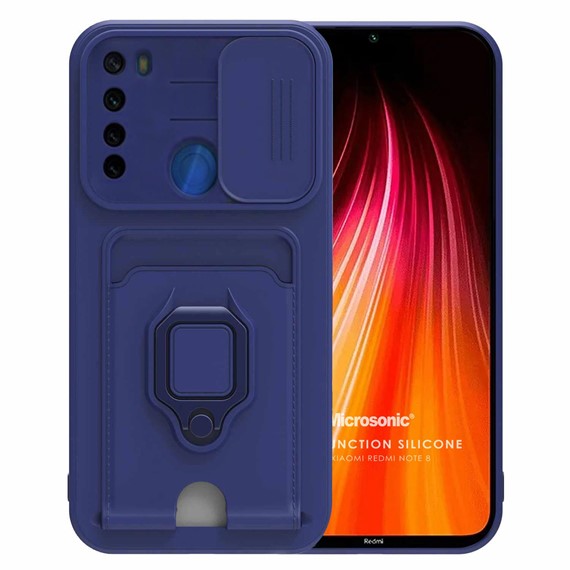 Microsonic Xiaomi Redmi Note 8 Kılıf Multifunction Silicone Lacivert 1