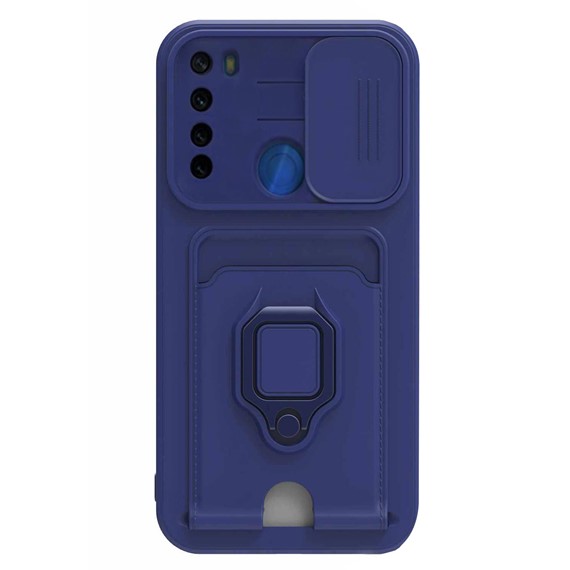 Microsonic Xiaomi Redmi Note 8 Kılıf Multifunction Silicone Lacivert 2