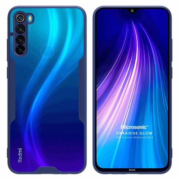 Microsonic Xiaomi Redmi Note 8 Kılıf Paradise Glow Lacivert 1