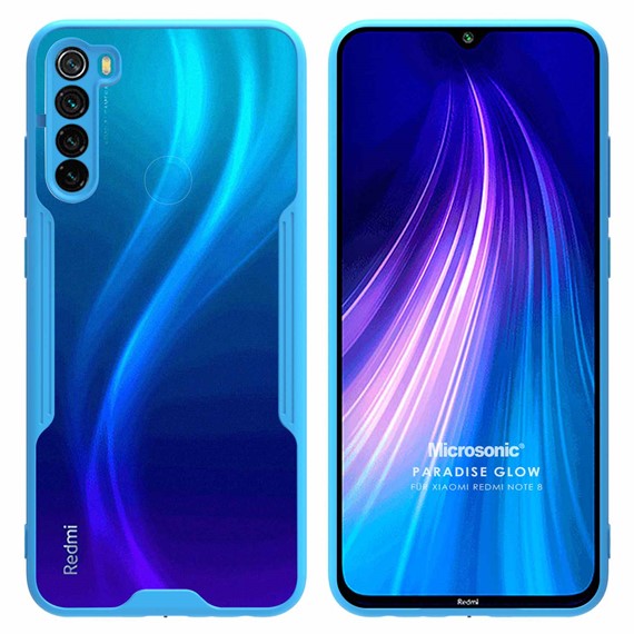 Microsonic Xiaomi Redmi Note 8 Kılıf Paradise Glow Turkuaz 1