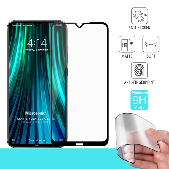 Microsonic Xiaomi Redmi Note 8 Seramik Matte Flexible Ekran Koruyucu Siyah 1