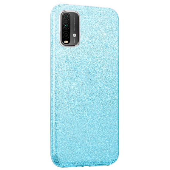 Microsonic Xiaomi Redmi Note 9 4G Kılıf Sparkle Shiny Mavi 2
