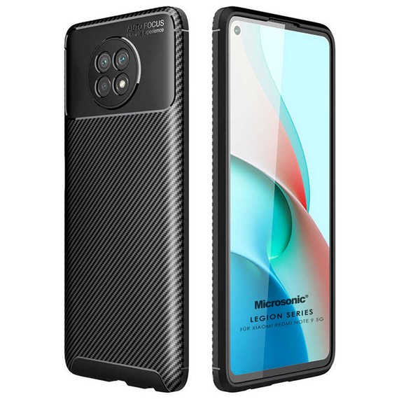 Microsonic Xiaomi Redmi Note 9 5G Kılıf Legion Series Siyah 1