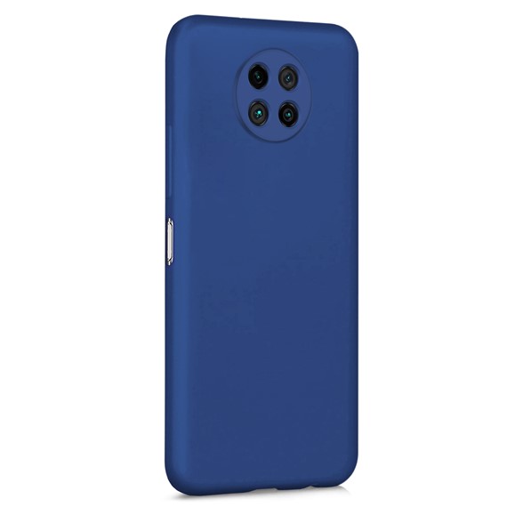 Microsonic Matte Silicone Xiaomi Redmi Note 9 5G Kılıf Lacivert 2