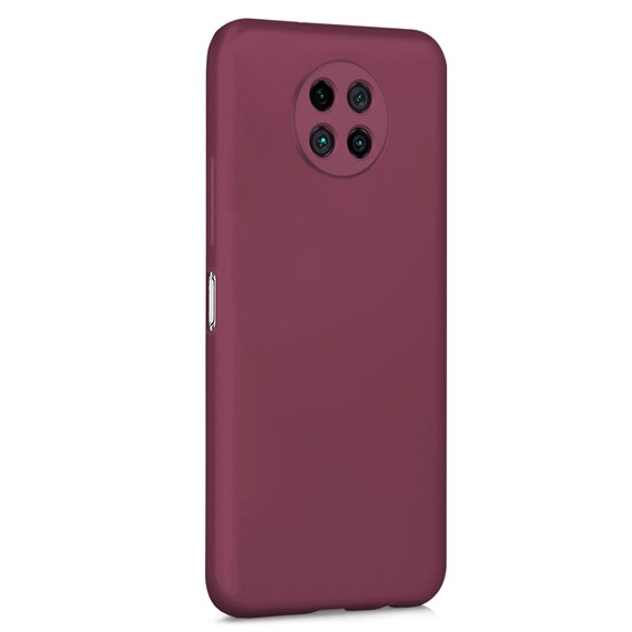 Microsonic Matte Silicone Xiaomi Redmi Note 9 5G Kılıf Mor 2