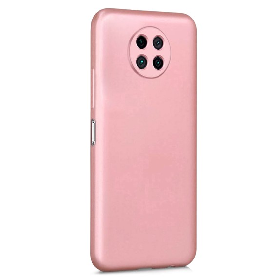 Microsonic Matte Silicone Xiaomi Redmi Note 9 5G Kılıf Rose Gold 2