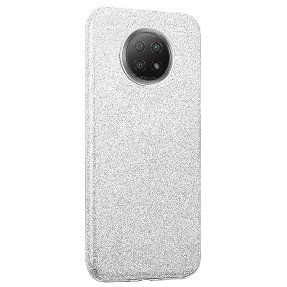 Microsonic Xiaomi Redmi Note 9 5G Kılıf Sparkle Shiny Gümüş 2