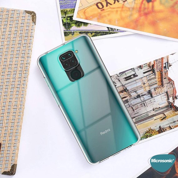 Microsonic Xiaomi Redmi Note 9 Kılıf 6 Tarafı Tam Full Koruma 360 Clear Soft Şeffaf 5