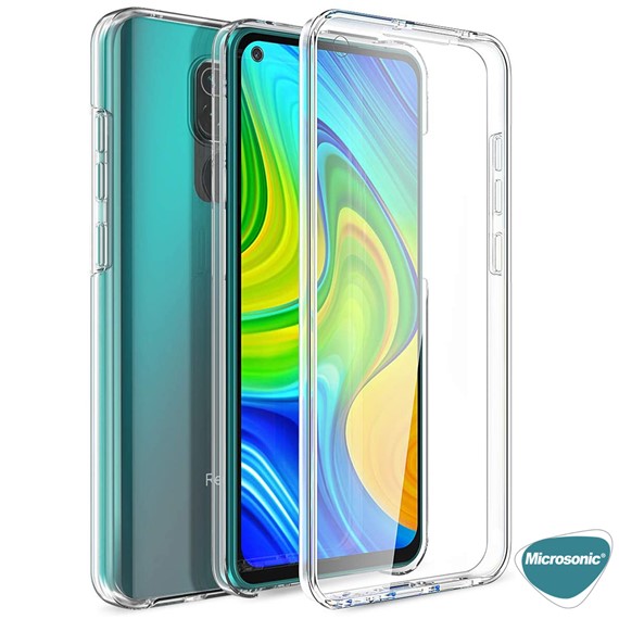 Microsonic Xiaomi Redmi Note 9 Kılıf 6 Tarafı Tam Full Koruma 360 Clear Soft Şeffaf 7