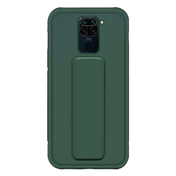 Microsonic Xiaomi Redmi Note 9 Kılıf Hand Strap Koyu Yeşil 2