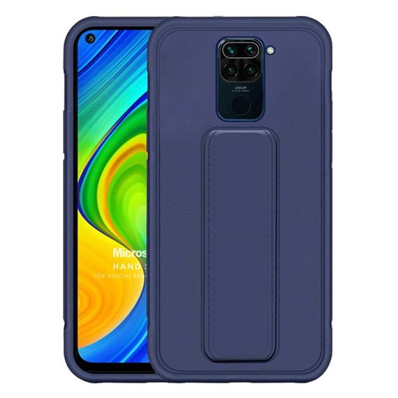 Microsonic Xiaomi Redmi Note 9 Kılıf Hand Strap Lacivert 1