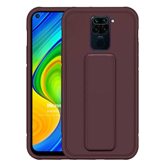 Microsonic Xiaomi Redmi Note 9 Kılıf Hand Strap Mor 1