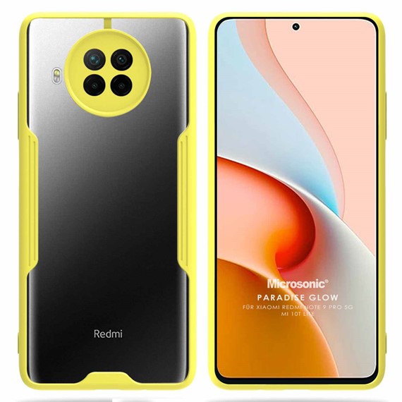 Microsonic Xiaomi Redmi Note 9 Pro 5G Kılıf Paradise Glow Sarı 1