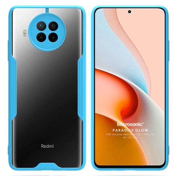 Microsonic Xiaomi Redmi Note 9 Pro 5G Kılıf Paradise Glow Turkuaz 1