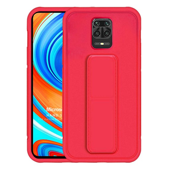 Microsonic Xiaomi Redmi Note 9 Pro Kılıf Hand Strap Kırmızı 1