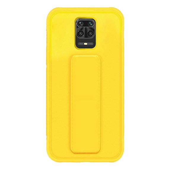 Microsonic Xiaomi Redmi Note 9S Kılıf Hand Strap Sarı 2