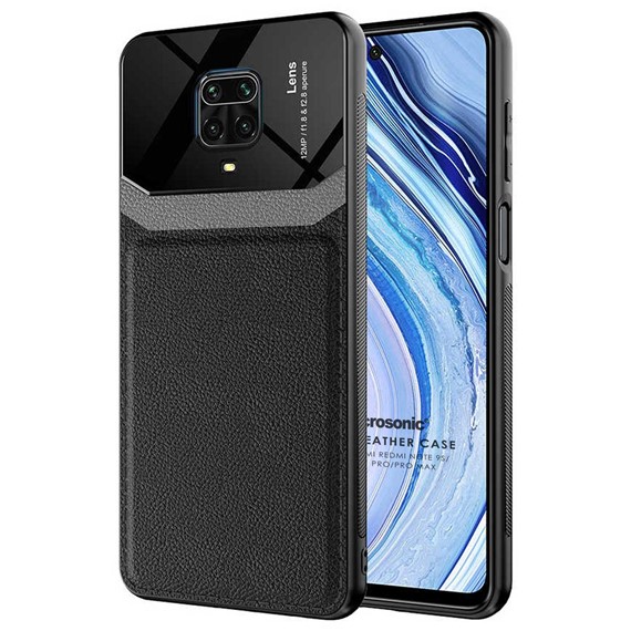 Microsonic Xiaomi Redmi Note 9 Pro Max Kılıf Uniq Leather Siyah 1