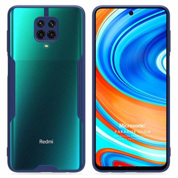 Microsonic Xiaomi Redmi Note 9 Pro Kılıf Paradise Glow Lacivert 1