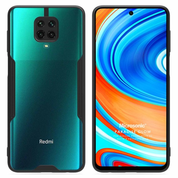 Microsonic Xiaomi Redmi Note 9 Pro Max Kılıf Paradise Glow Siyah 1