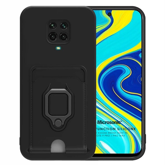 Microsonic Xiaomi Redmi Note 9S Kılıf Multifunction Silicone Siyah 1