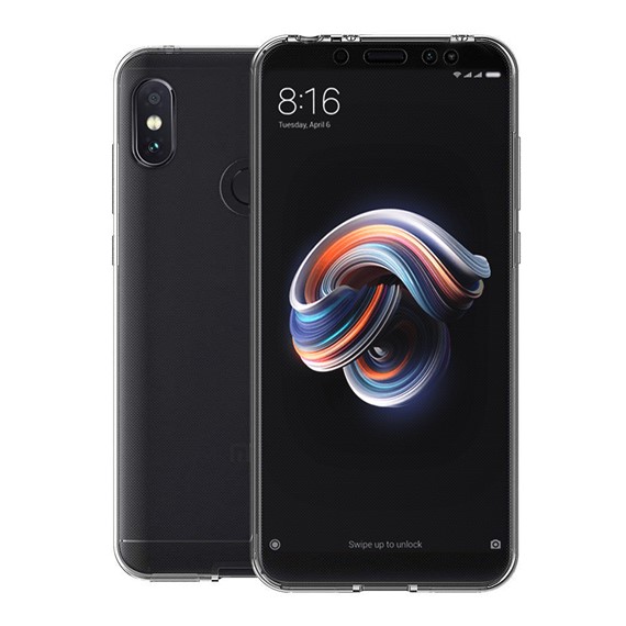 Microsonic Xiaomi Redmi Note 5 Kılıf 6 tarafı tam full koruma 360 Clear Soft Şeffaf 4