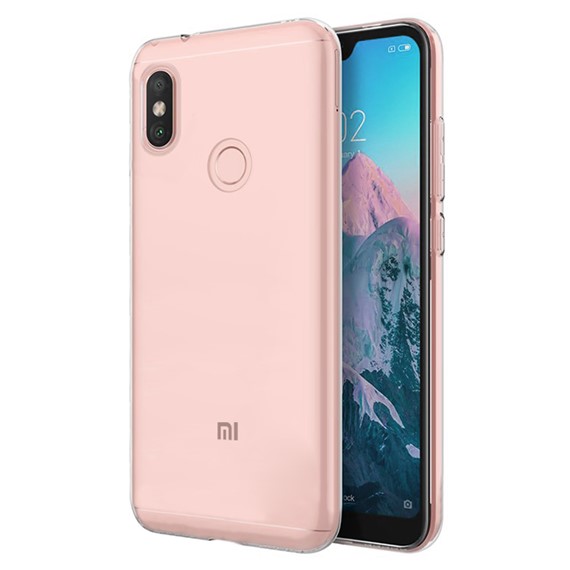 Microsonic Xiaomi Redmi Note 6 Pro Kılıf Transparent Soft Beyaz 1