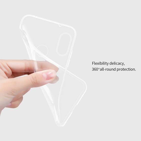 Microsonic Xiaomi Redmi Note 6 Pro Kılıf Transparent Soft Beyaz 3