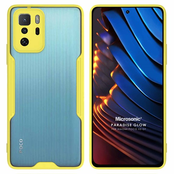 Microsonic Xiaomi Poco X3 GT Kılıf Paradise Glow Sarı 1