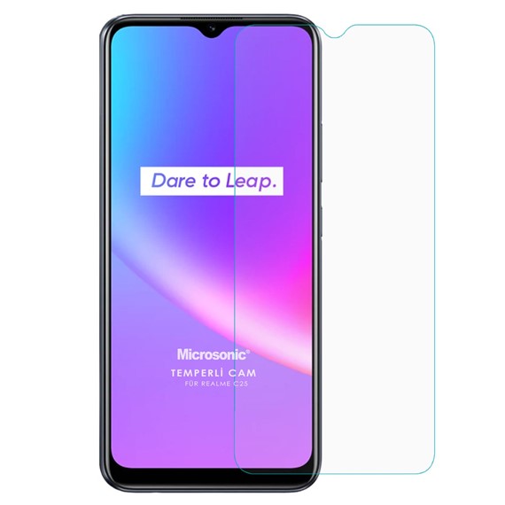 Microsonic Realme C25 Tempered Glass Cam Ekran Koruyucu 2