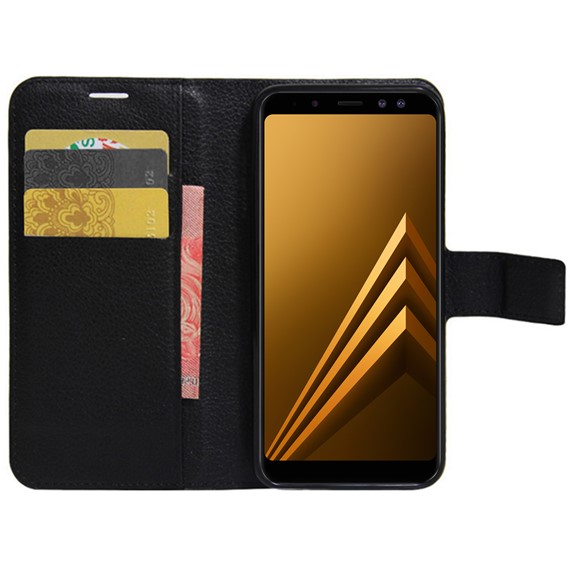 Microsonic Cüzdanlı Deri Samsung Galaxy A8 2018 Kılıf Siyah 1