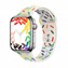 Microsonic Apple Watch SE 2022 40mm Silikon Kordon V2 Pride Edition Beyaz