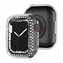 Microsonic Apple Watch Series 10 46mm Kılıf Diamond Taşlı Clear WatchBand Şeffaf