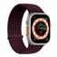 Microsonic Apple Watch Ultra 3 Kordon Small Size 127mm Knitted Fabric Single Loop Koyu Bordo