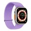 Microsonic Apple Watch Ultra 3 Kordon Small Size 127mm Knitted Fabric Single Loop Lila