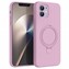 Microsonic Apple iPhone 11 Kılıf Aura Stant MagSafe Pembe