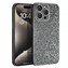 Microsonic Apple iPhone 14 Pro Max Kılıf Bling Rhinestones Koyu Gri