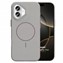 Microsonic Apple iPhone 16 Kılıf MagLeather Pro Gri