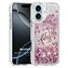 Microsonic Apple iPhone 16 Plus Kılıf Glitter Liquid Holder Pembe