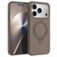 Microsonic Apple iPhone 17 Pro Kılıf Aura Stant MagSafe Kahverengi